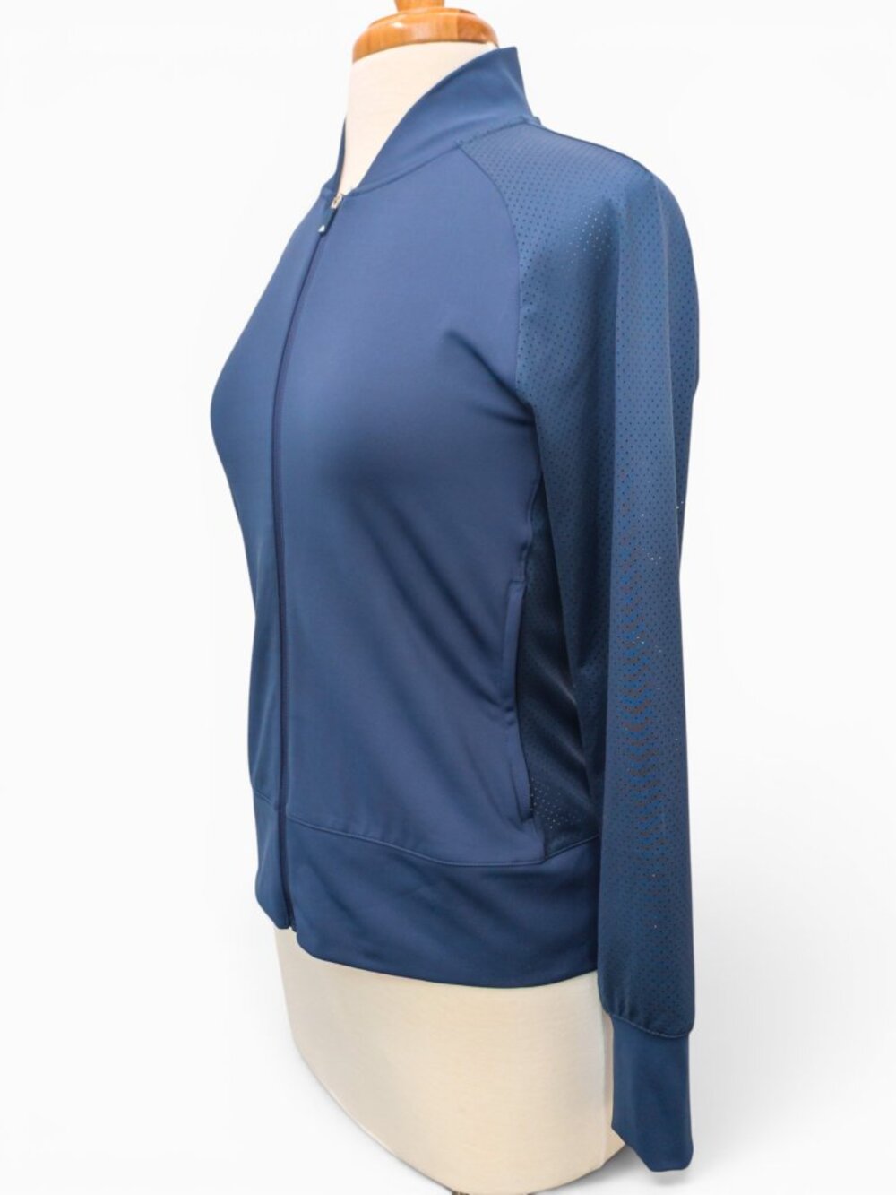 SOLD - Adidas Crew-Navy Perforated Full-Zip Golf Jacket | NWT Women’s S - Picture 3 of 16